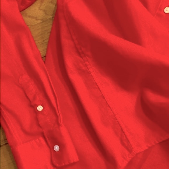 NWT BANANA REPUBLIC LINEN COTTON BLEND BUTTON DOWN - Picture 4 of 8